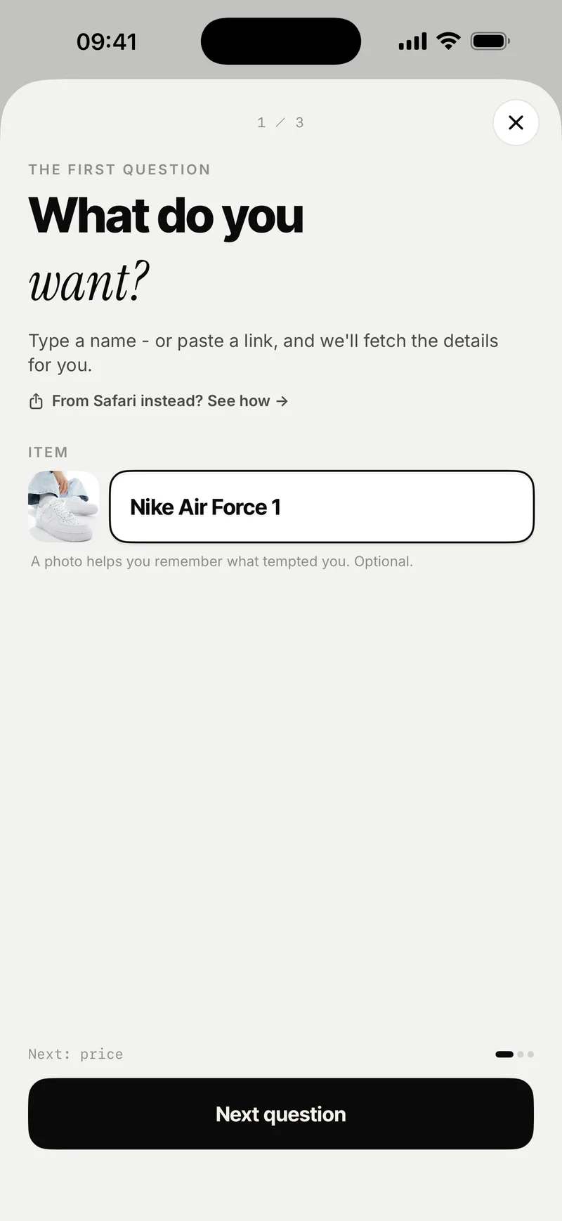 Import a product link into CutCut